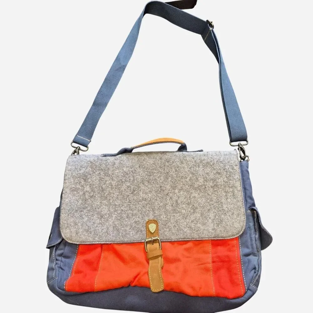 Warner-bros Orange and Blue Messenger Bag